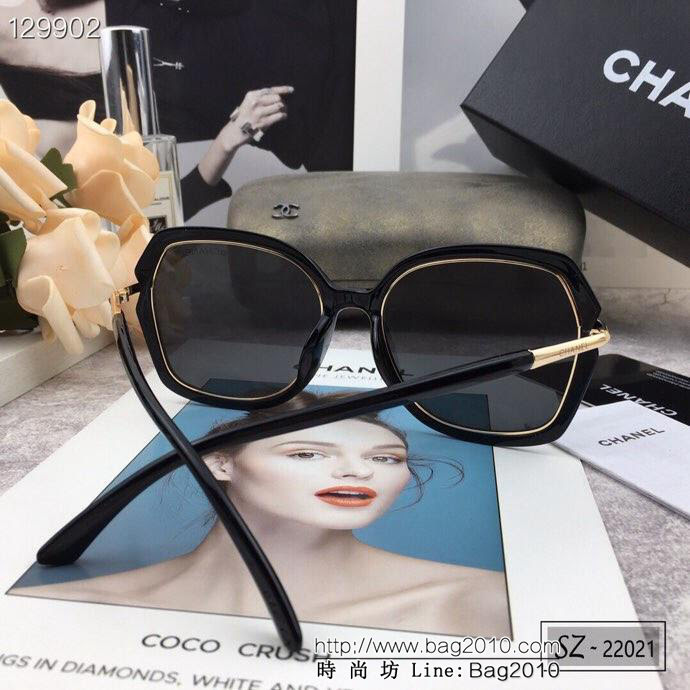 CHANEL香奈兒 2018新款 小香太陽鏡 PC鏡架 遮擋有害光線防輻射 22021  lly1609